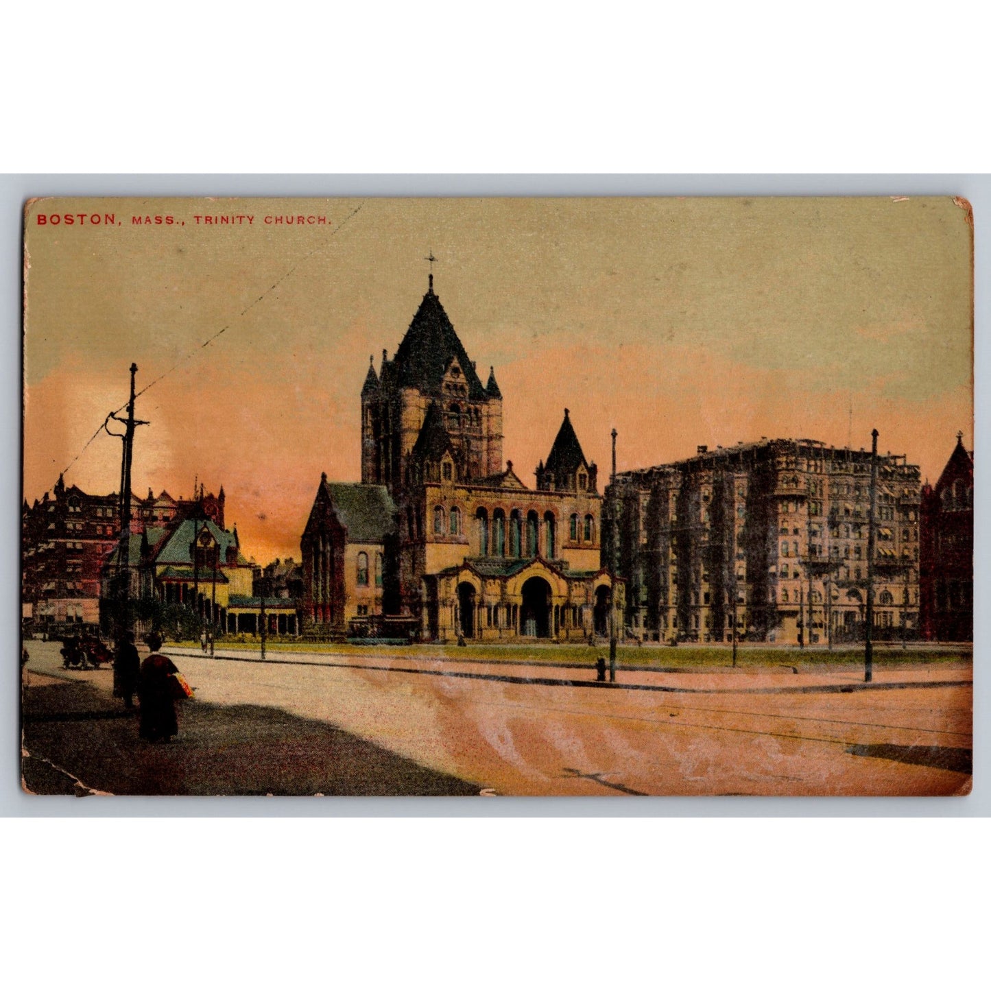 Boston MA Massachusetts Trinity Church Early 1900s Postcard Unused Mason Bros