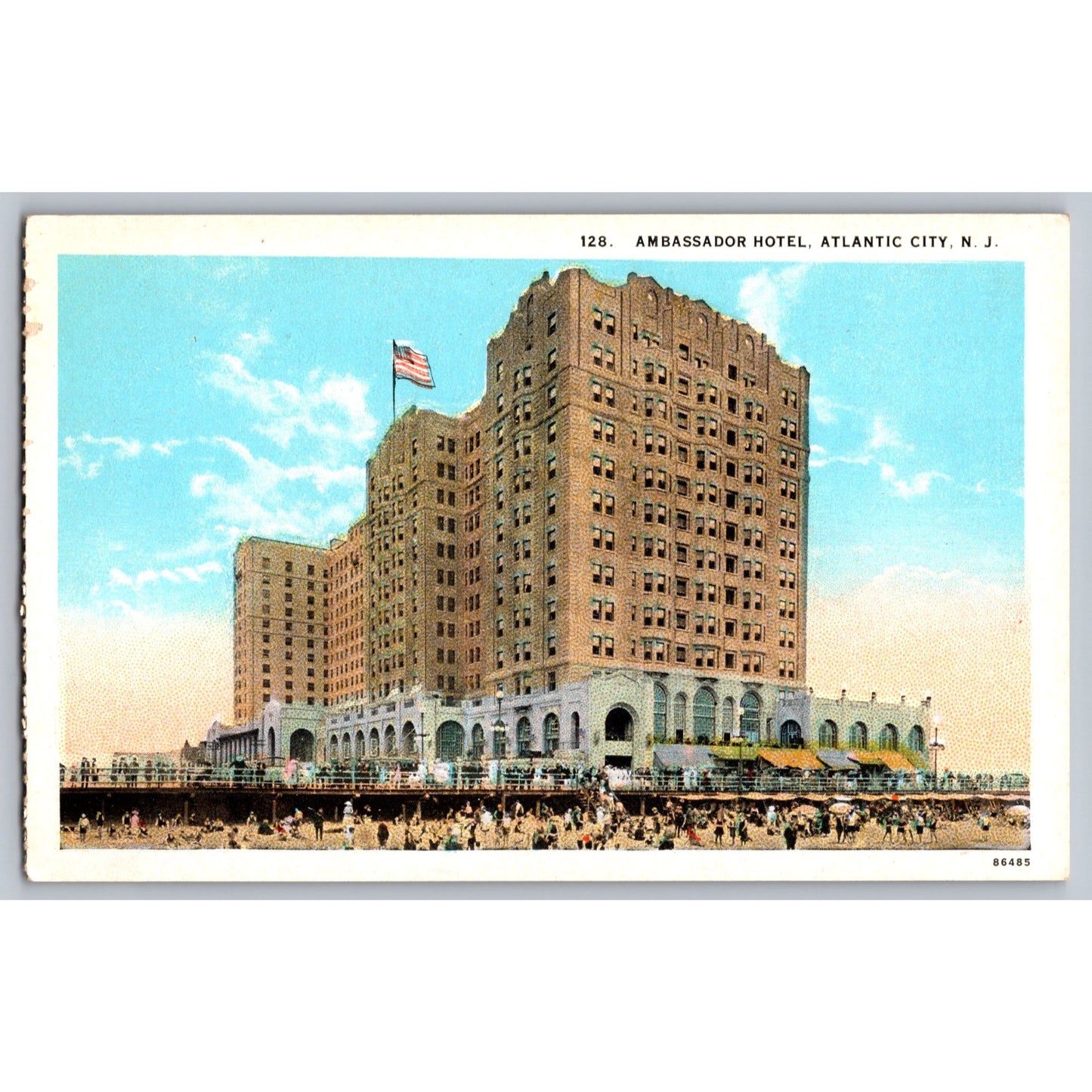 Atlantic City NJ New Jersey Ambassador Hotel Saltzburgs Merchandise Co Postcard
