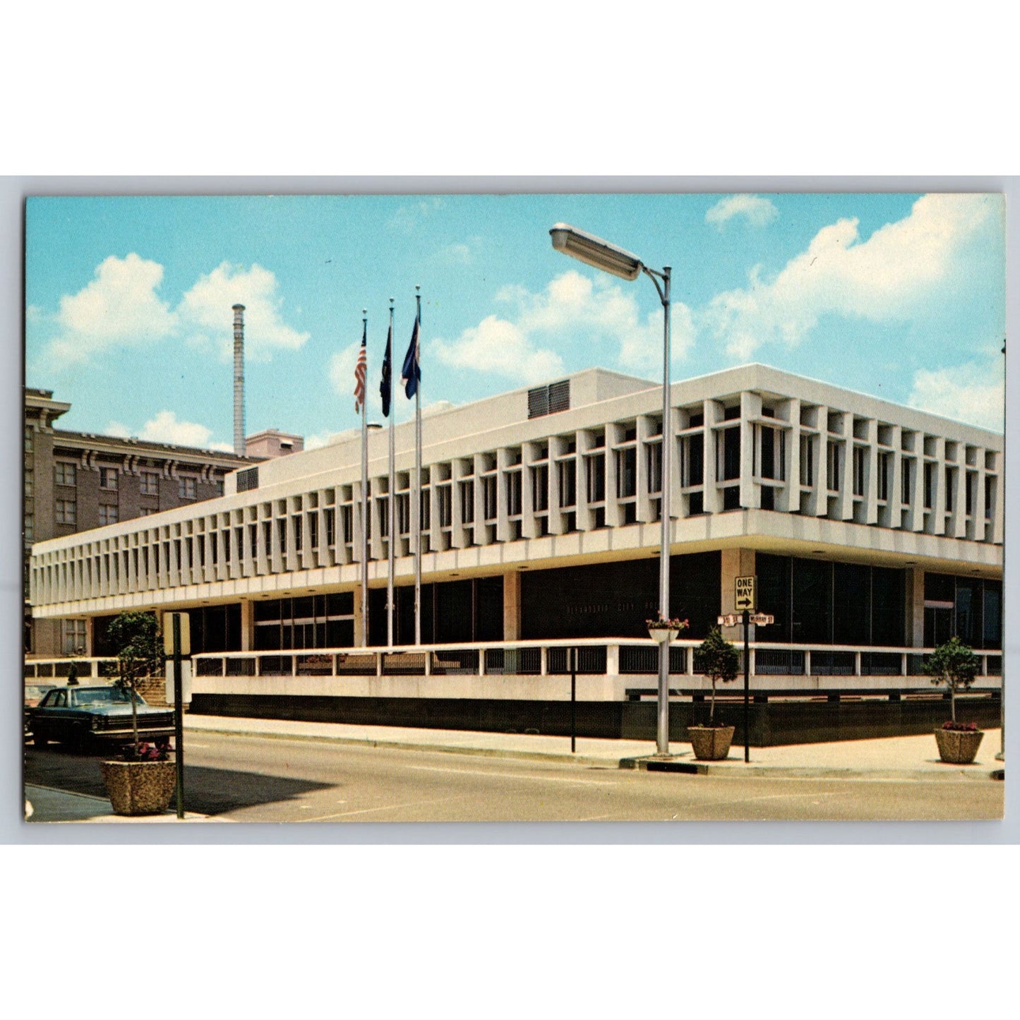 Alexandria LA Louisiana City Hall & Convention Hall Chrome Postcard Plastichrome