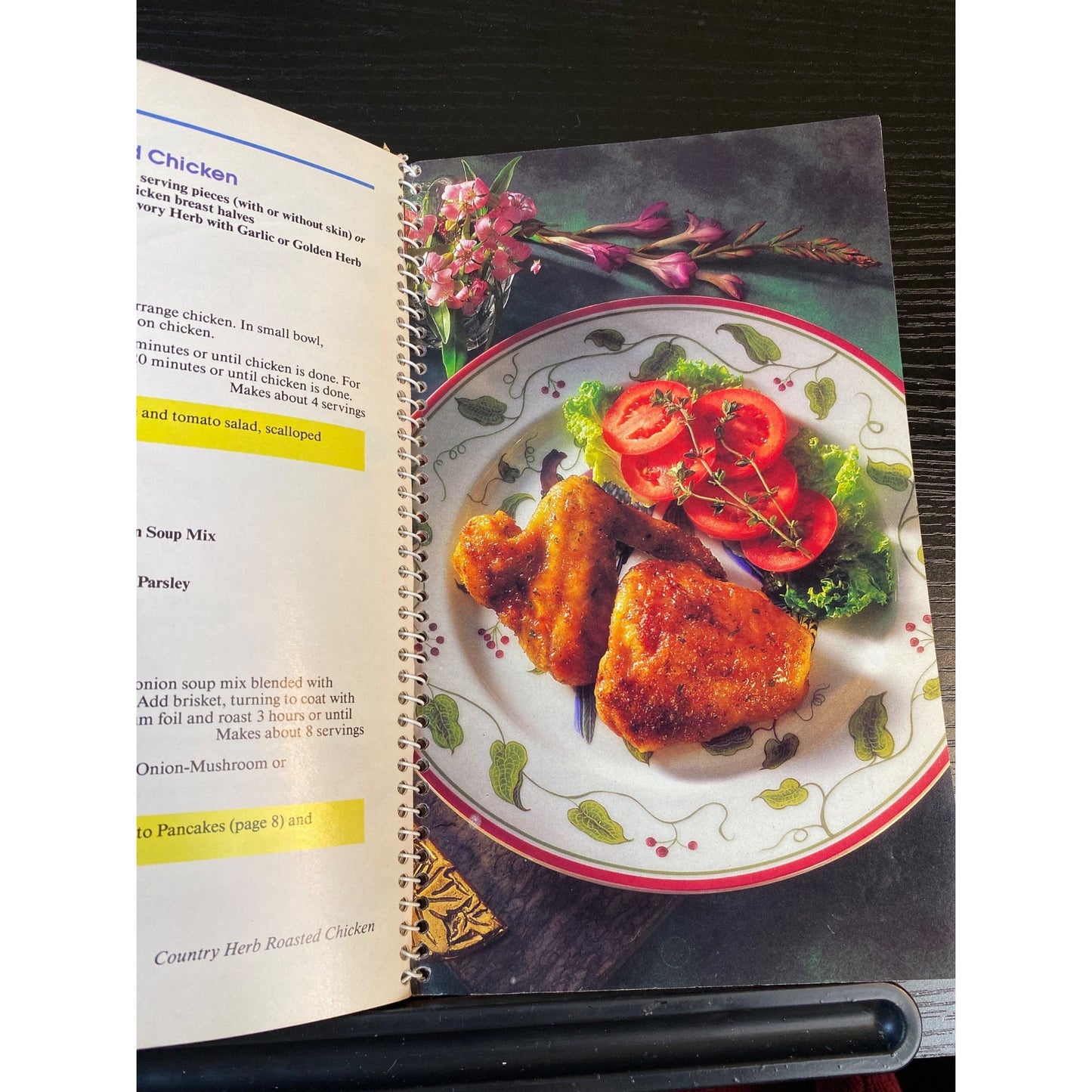 Lipton Recipe Secrets Simply Savory Cooking Spiral-Bound Cookbook Booklet 1993