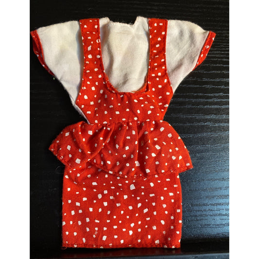 Barbie Fashion 4827 My First Barbie 1990 Red White Polka Dot Jumper Dress
