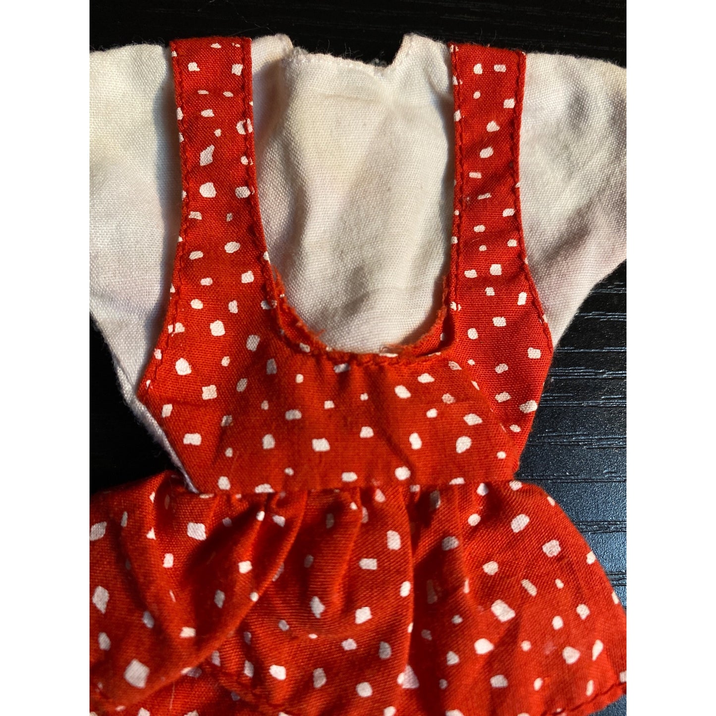 Barbie Fashion 4827 My First Barbie 1990 Red White Polka Dot Jumper Dress