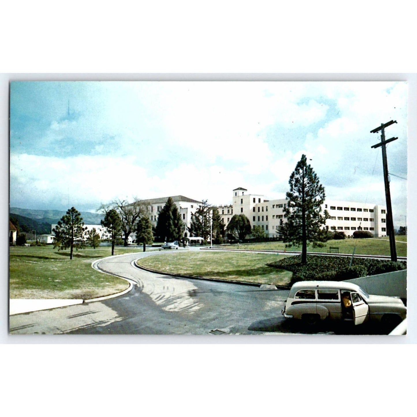 Veteran's Home CA California Nelson M Holderman Hospital Chrome Postcard Unused
