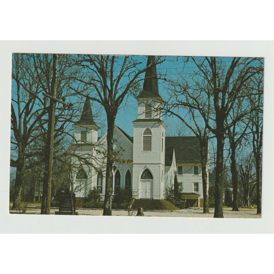 Postcard GA Georgia Plains First Baptist Church - Jimmy Carter Chrome Unused