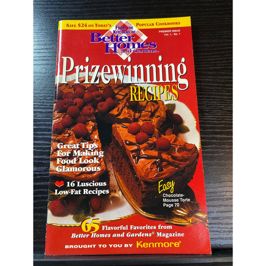 Better Homes & Gardens Prizewinning Recipes Cookbook Booklet