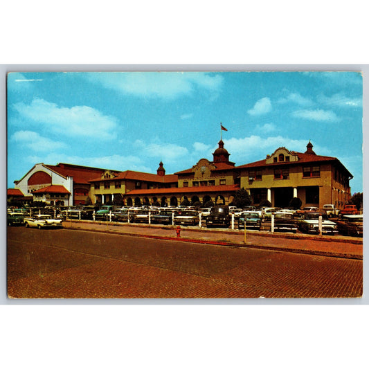 Fort Worth TX Texas North Side Coliseum Livestock Exchange Chrome Postcard Unused