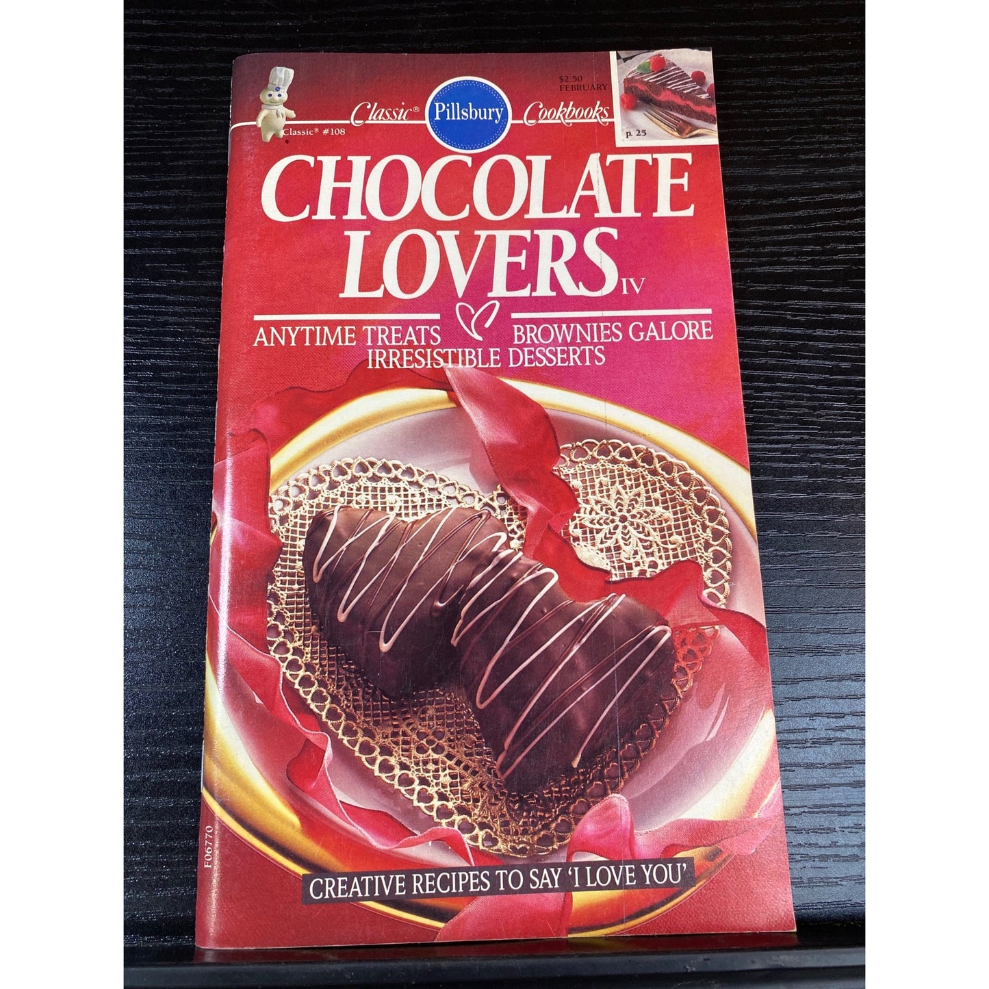 Pillsbury Chocolate Lovers IV Cookbook Magazine 1988 Classic Recipes Desserts & Treats