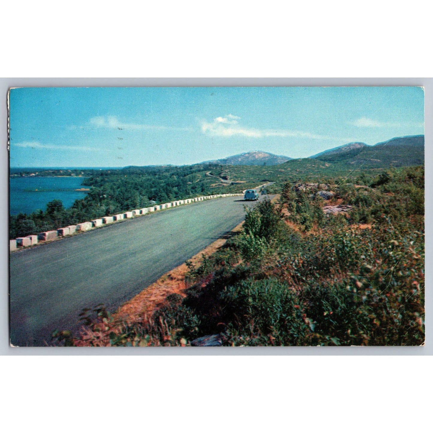 Desert Island ME Maine Mt. Cadillac Summit Scenic Drive Chrome Postcard Used