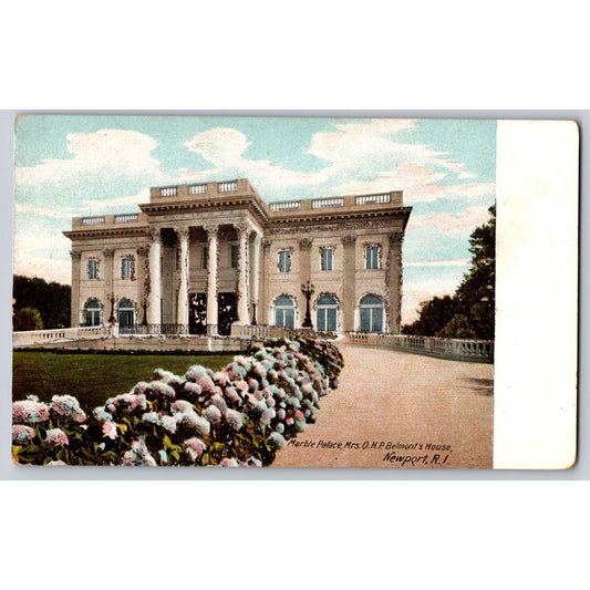 Newport RI Rhode Island Marble Palace Mrs OHP Belmonts House Early 1900 Postcard