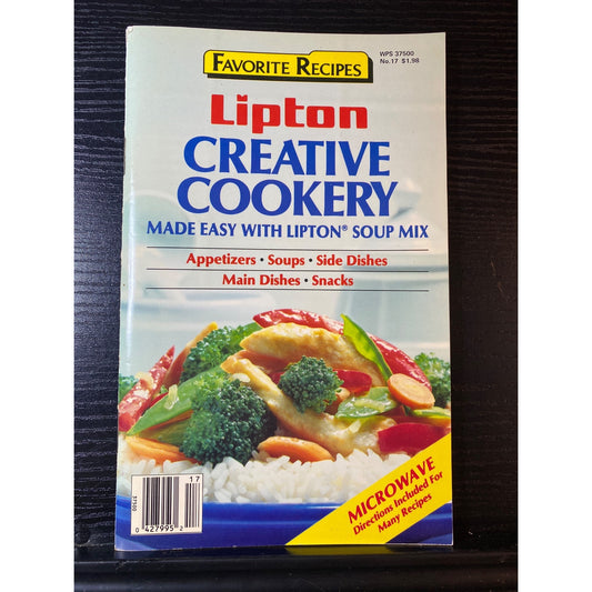 Lipton Soup Mix Creative Cookery Cookbook Booklet 1987 Soups Side Main Dishes