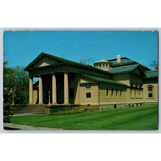 Newport RI Rhode Island Redwood Oldest US Library Chrome Postcard Used