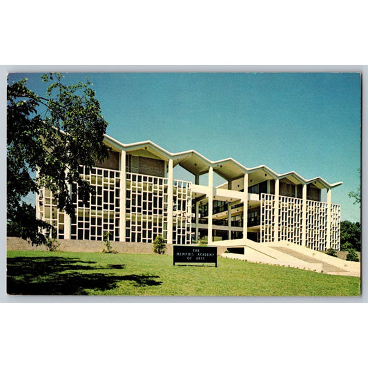 Memphis TN Tennessee Academy of Arts Overton Park Chrome Postcard Unused