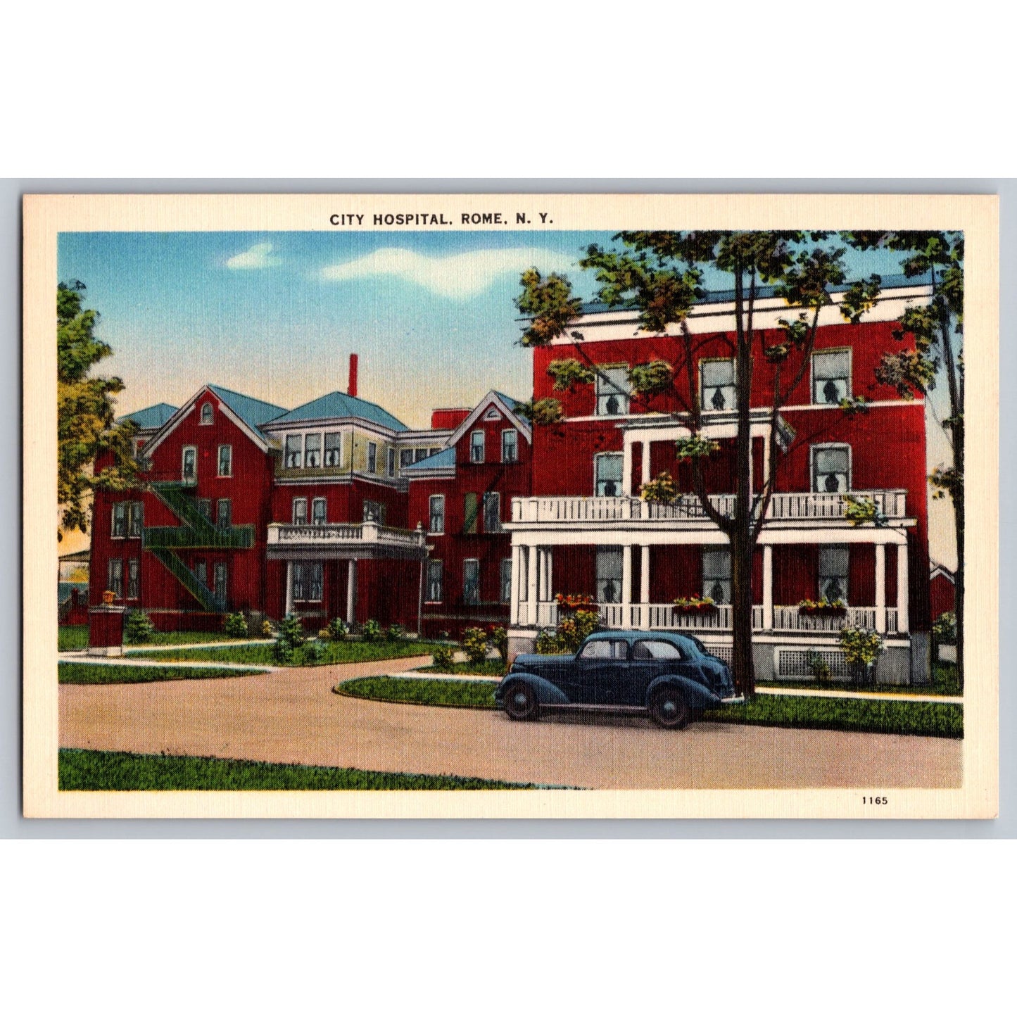 Rome NY New York City White Border Postcard Unused Wm Jubb Co 1940s