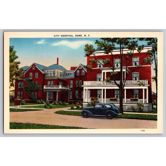 Rome NY New York City White Border Postcard Unused Wm Jubb Co 1940s