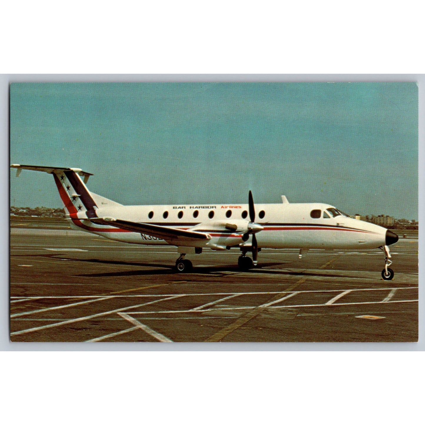 Bar Harbor Airlines Beech 1900 Postcard Aviation World By Peter Black