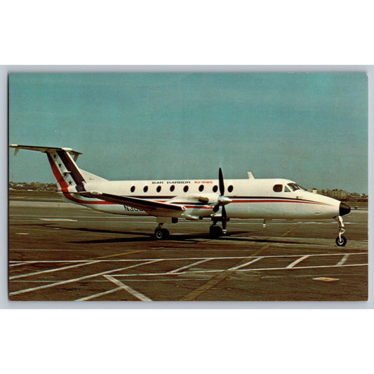 Bar Harbor Airlines Beech 1900 Postcard Aviation World By Peter Black