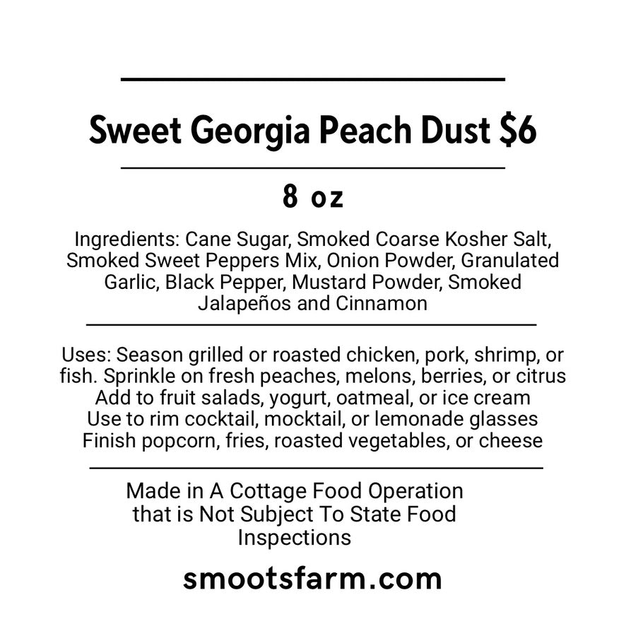 Sweet Georgia Peach Dust 8oz