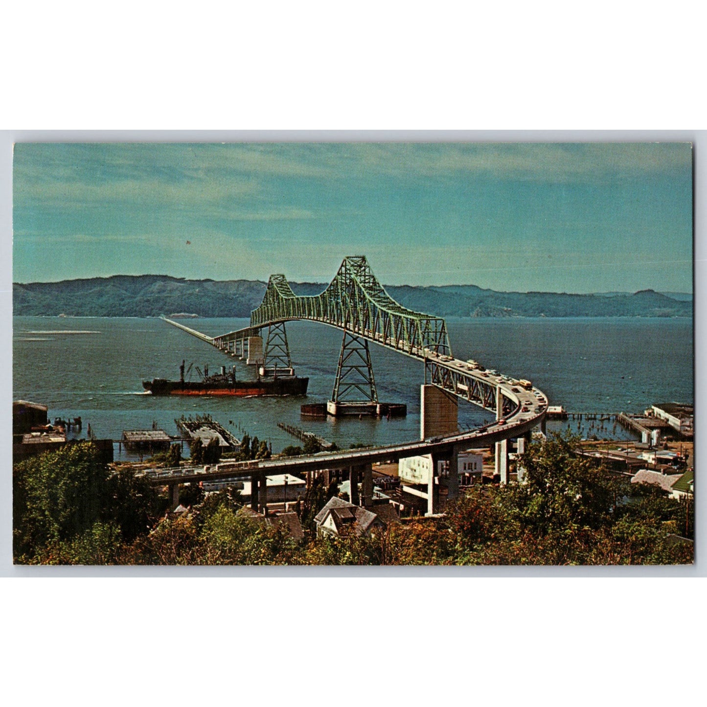 Astoria OR Oregon Astoria Bridge Postcard Columbia River Chrome Postcard Unused