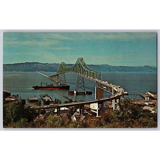 Astoria OR Oregon Astoria Bridge Postcard Columbia River Chrome Postcard Unused