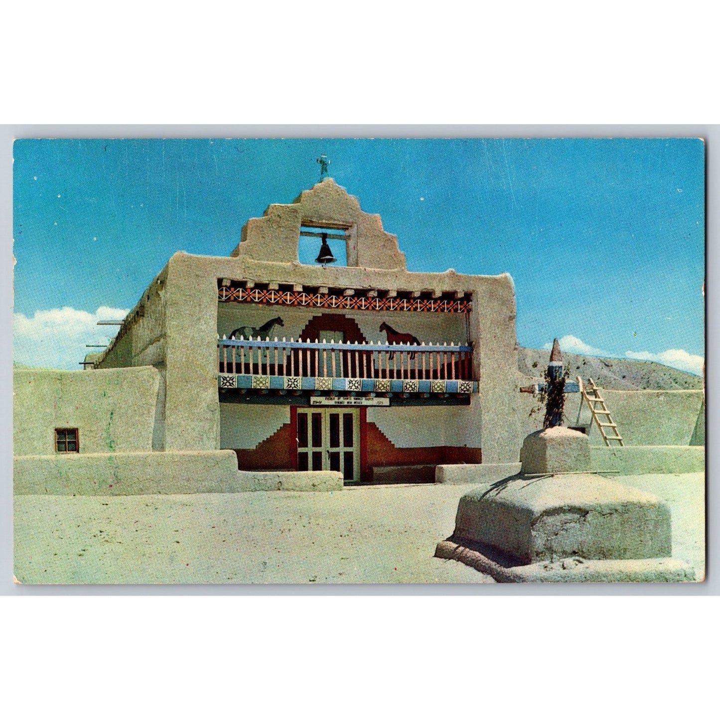 Santo Domingo NM New Mexico Church Chrome Postcard Unused Colourpicture