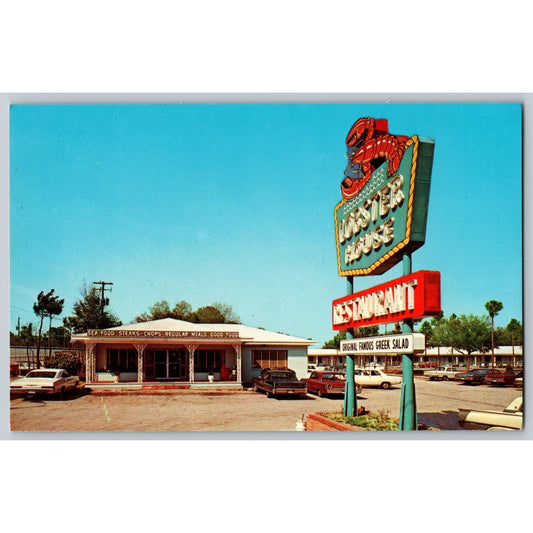Beaufort SC South Carolina Lobster House Restaurant US 21 Neon Sign Postcard