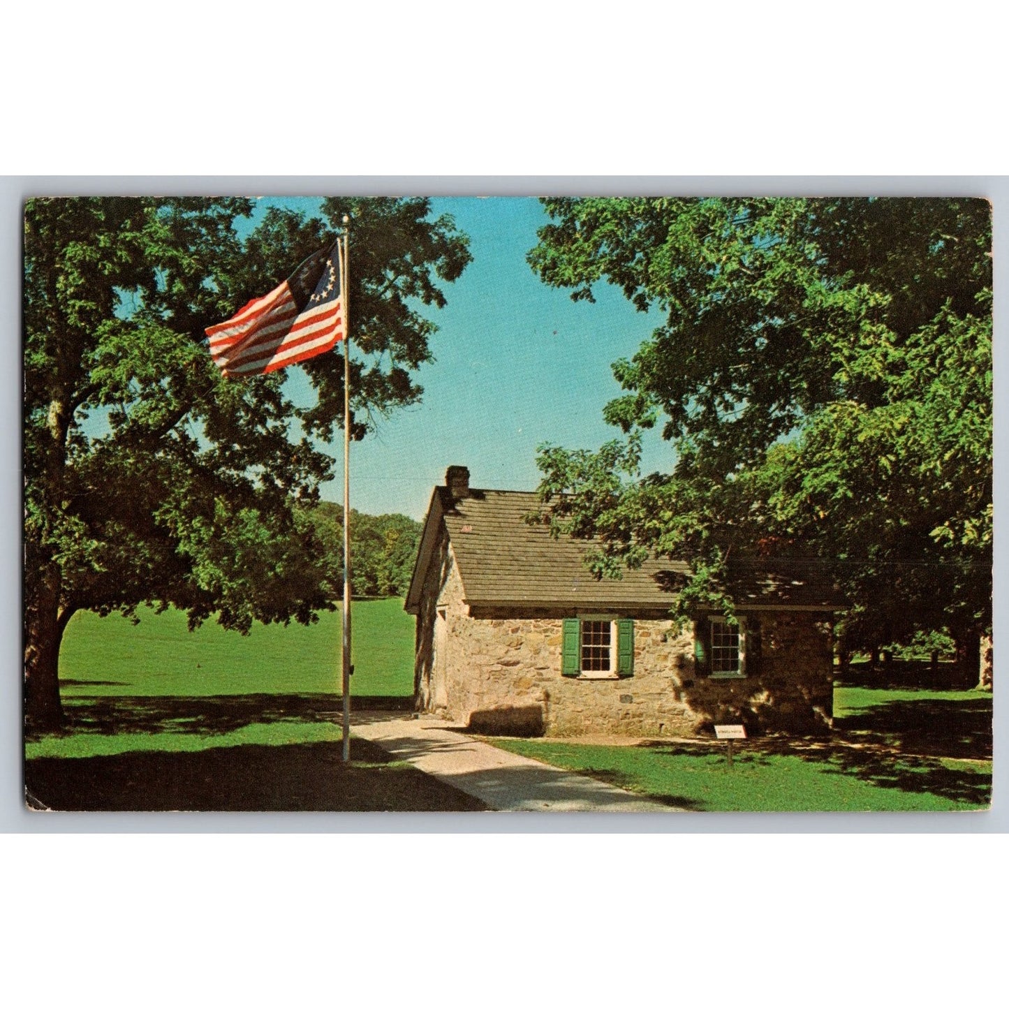 Valley Forge PA Pennsylvania Old Camp Schoolhouse 1964 Postcard Dexter Press