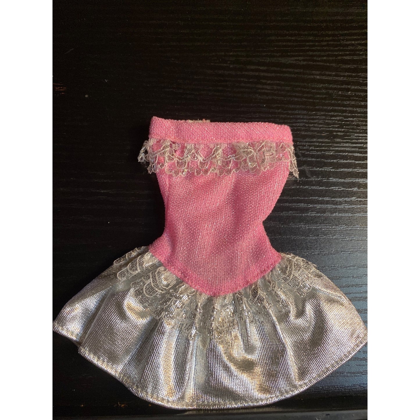 Barbie Fashion 10 Fashion Gift Pack 1991 Pink And Silver Dress #785-4