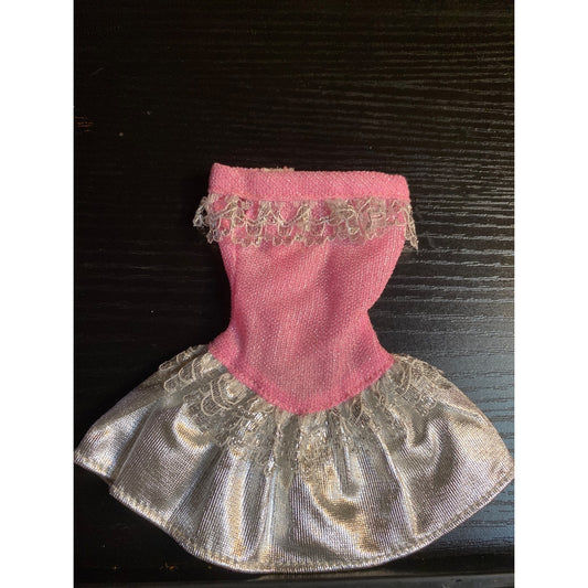 Barbie Fashion 10 Fashion Gift Pack 1991 Pink And Silver Dress #785-4