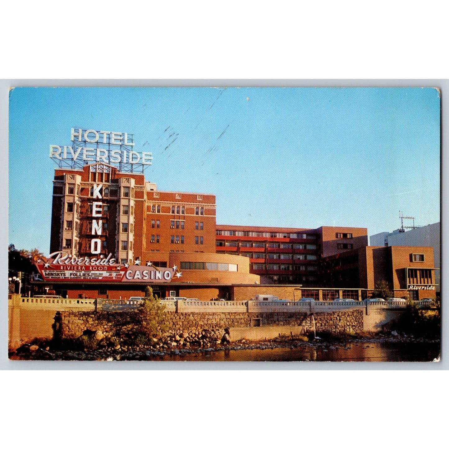 Reno NV Nevada Hotel Riverside Casino Riviera Room Chrome Postcard Unused