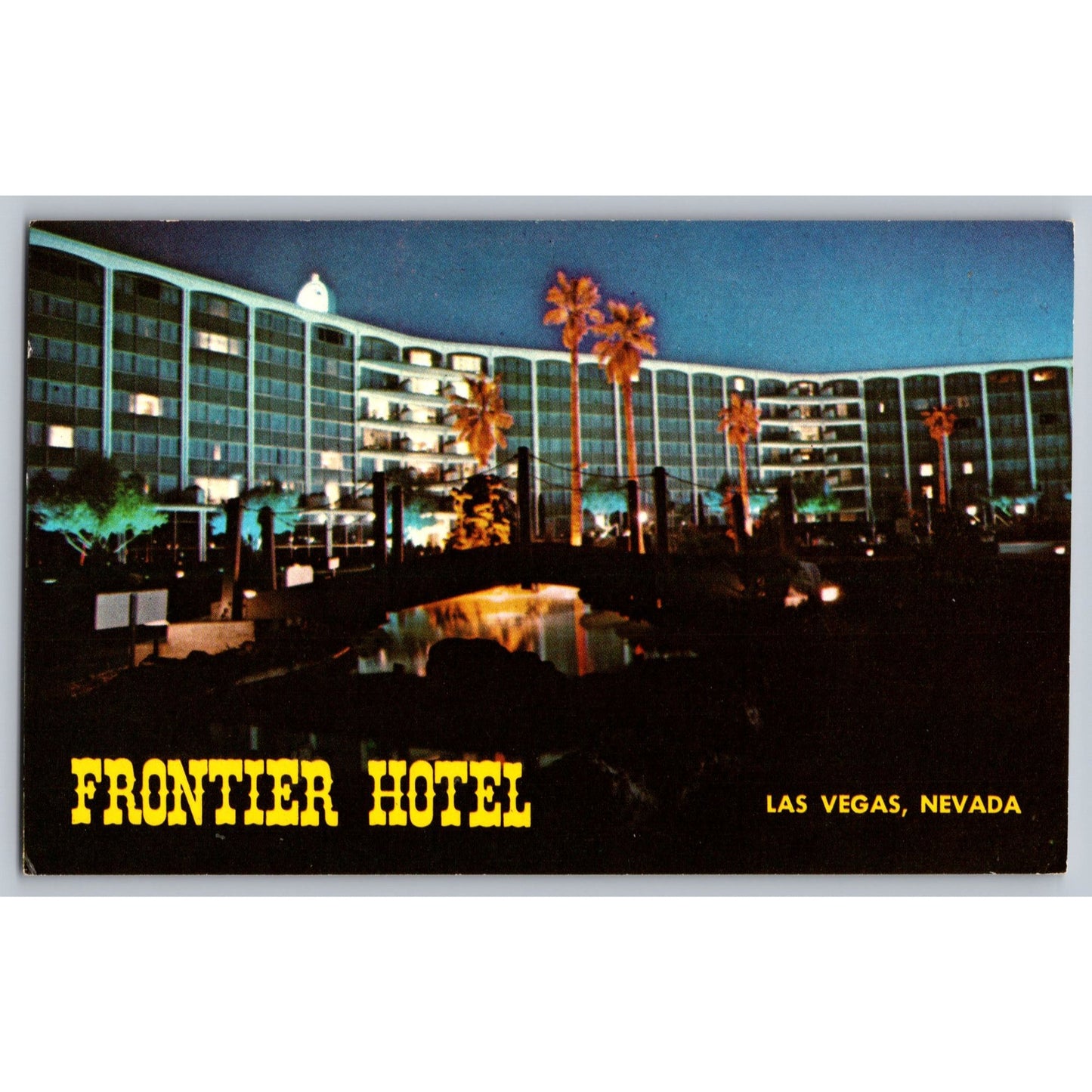 Las Vegas NV Nevada Frontier Hotel Chrome Postcard Unused Plastichrome