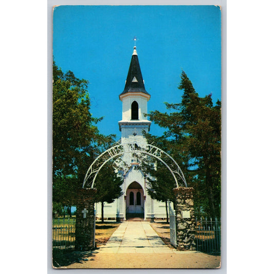Hostyn TX Texas Holy Rosary Catholic Church 1970 Chrome Postcard Used