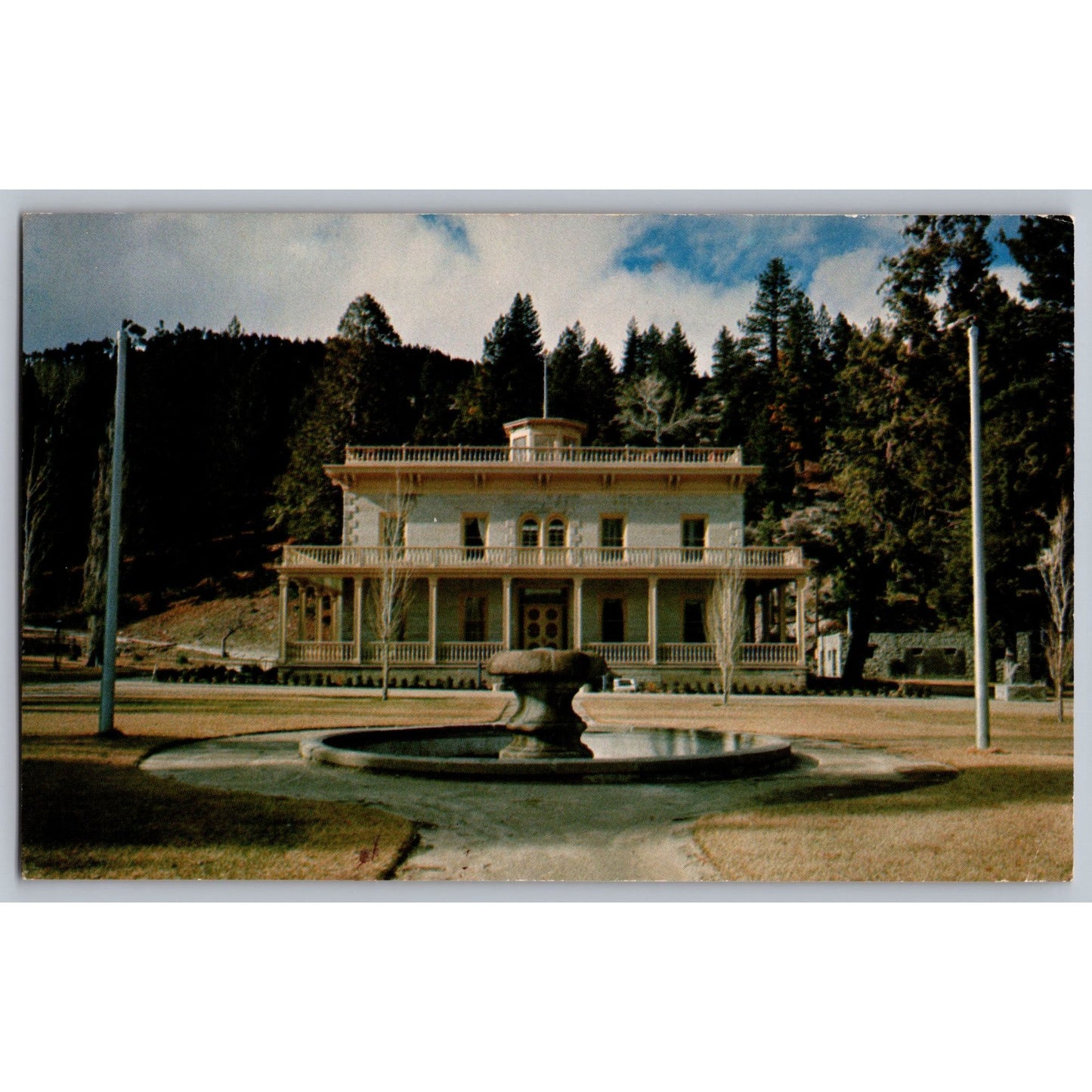Carson City NV Nevada Bowers Mansion Chrome Postcard Unused Sierra News Co.
