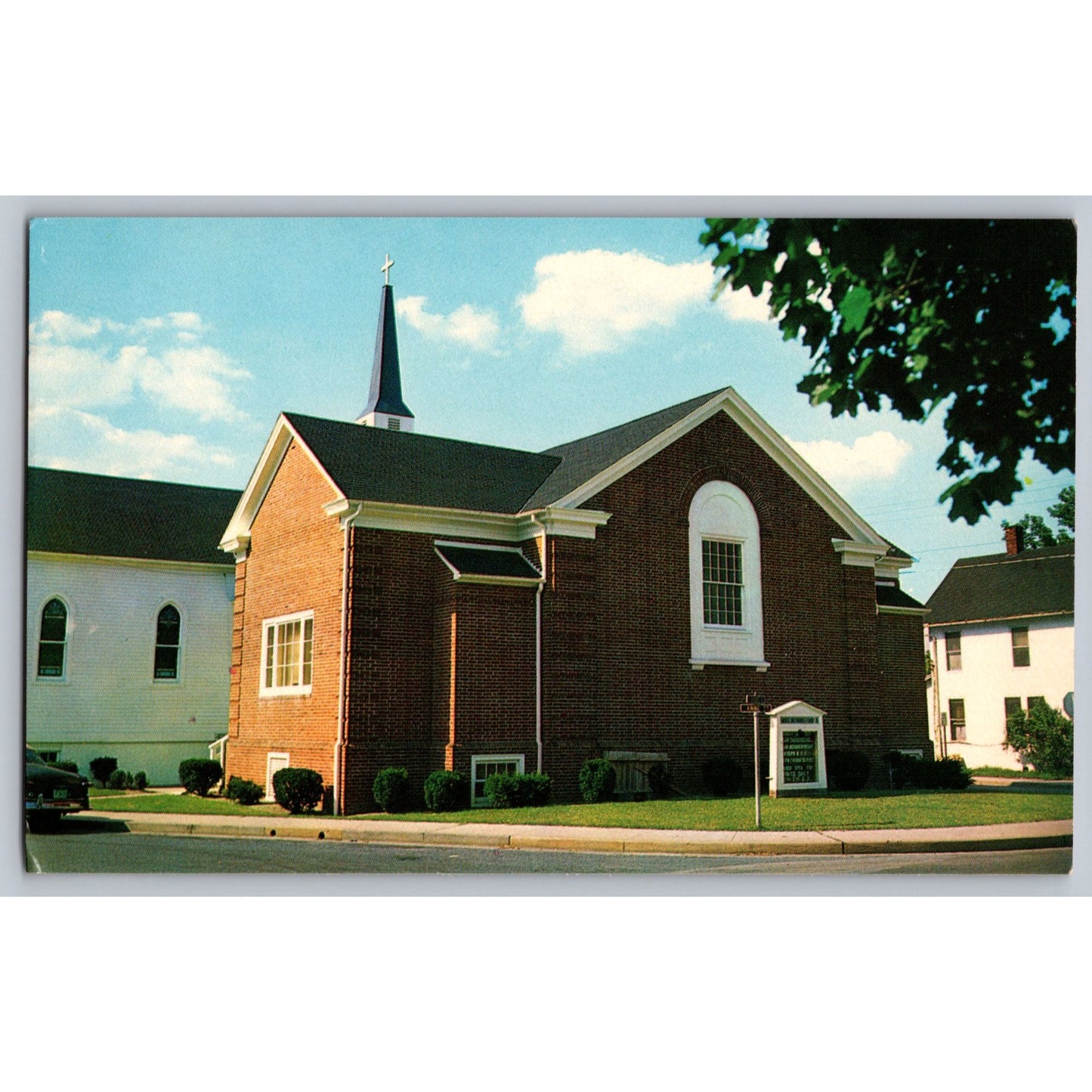 Salisbury MD Maryland Grace Methodist Church Chrome Postcard Unused