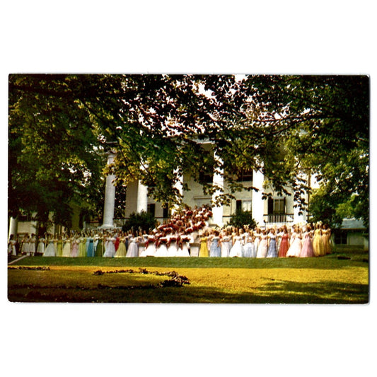 Staunton VA Virginia Mary Baldwin College May Day Graduation Postcard Kodachrome