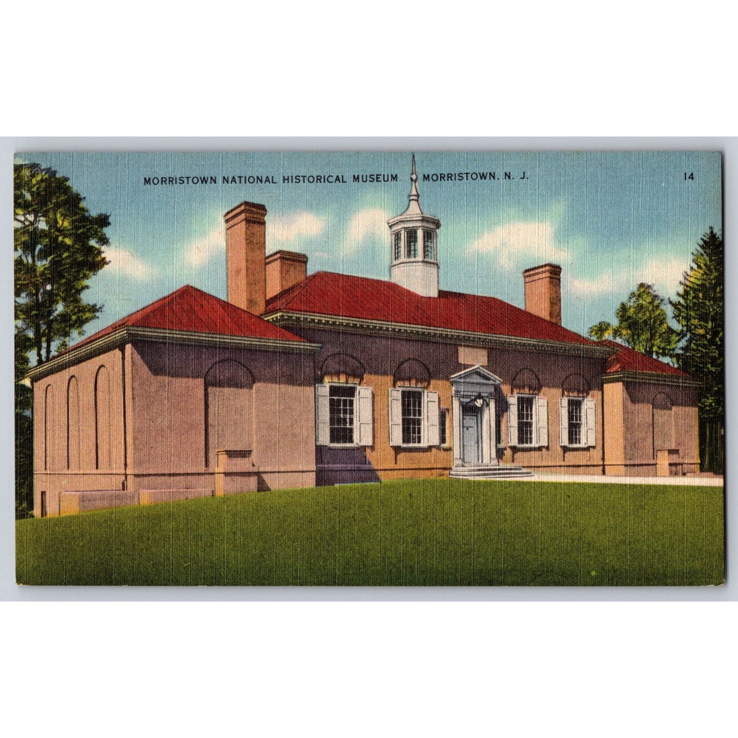 Morristown NJ New Jersey National Historical Museum Linen Postcard Unused