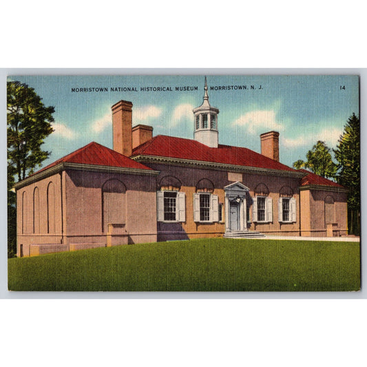 Morristown NJ New Jersey National Historical Museum Linen Postcard Unused
