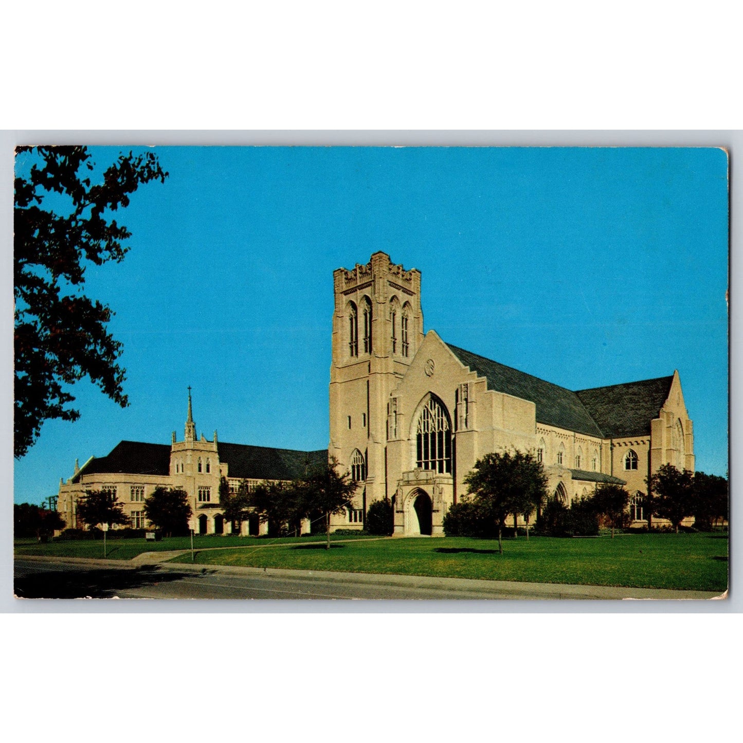 Dallas TX Texas Highland Park Methodist Church 1964 Chrome Postcard Used