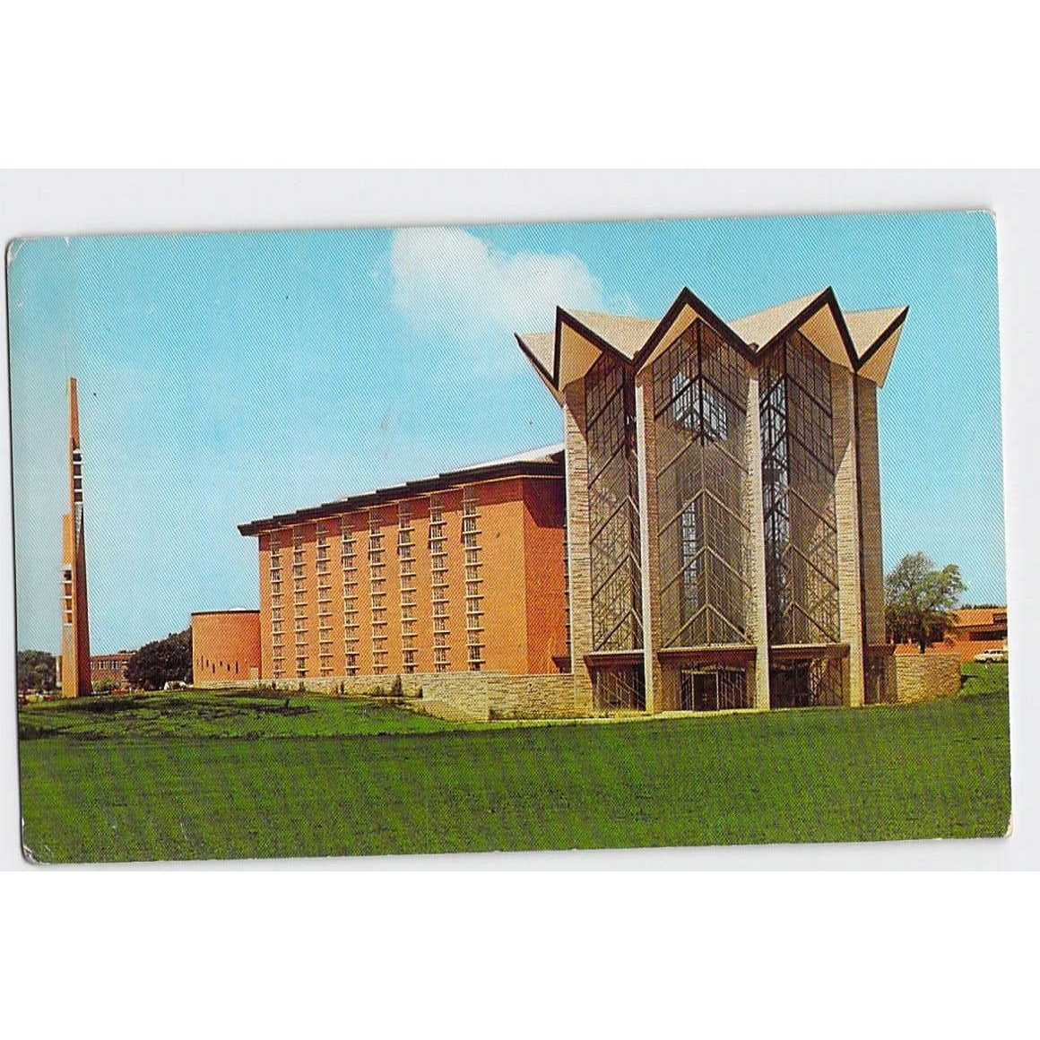 Valparaiso IN Indiana Valparaiso University Memorial Chapel Chrome Postcard