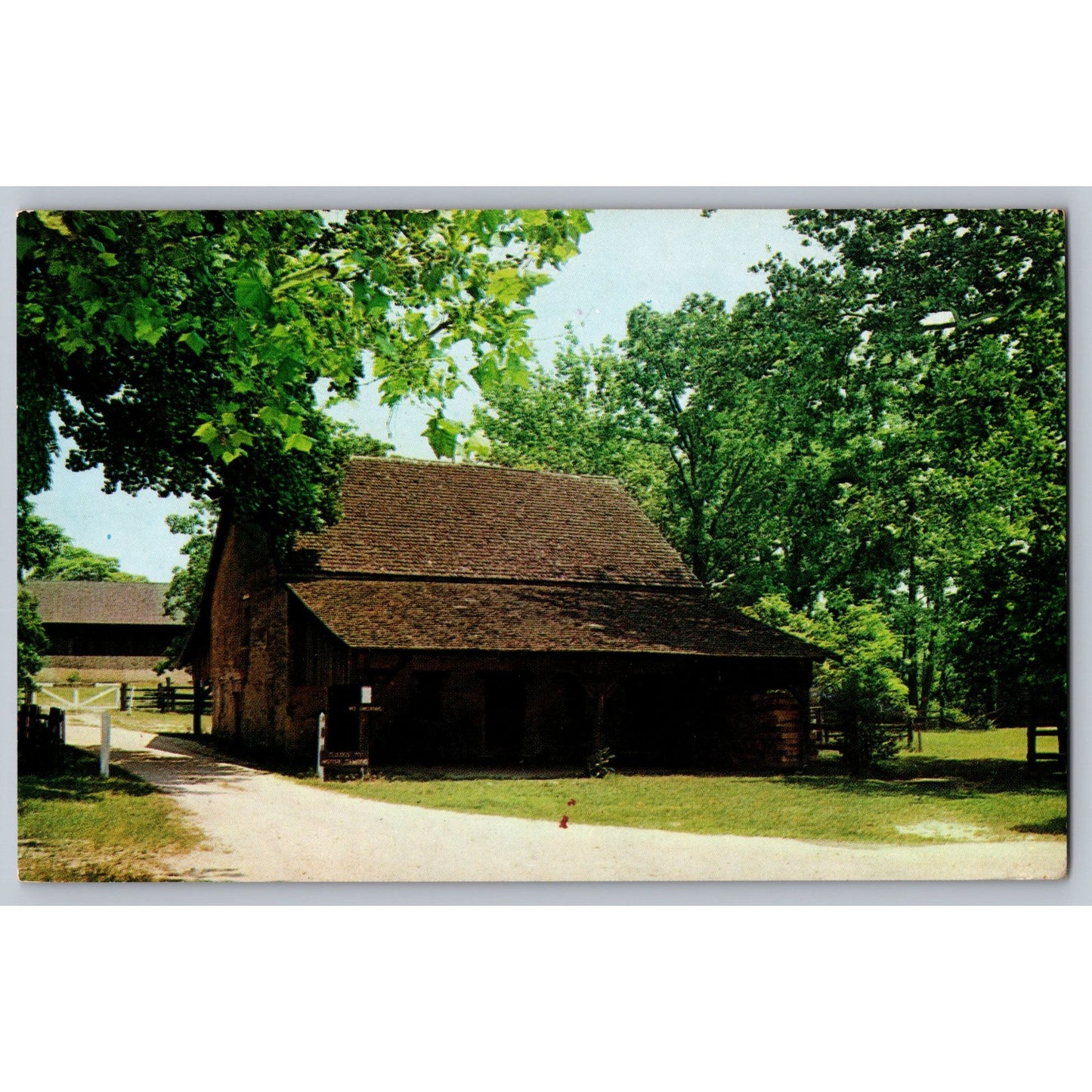 Batsto Village NJ New Jersey Historic Barn Chrome Postcard Unused Scheller Co