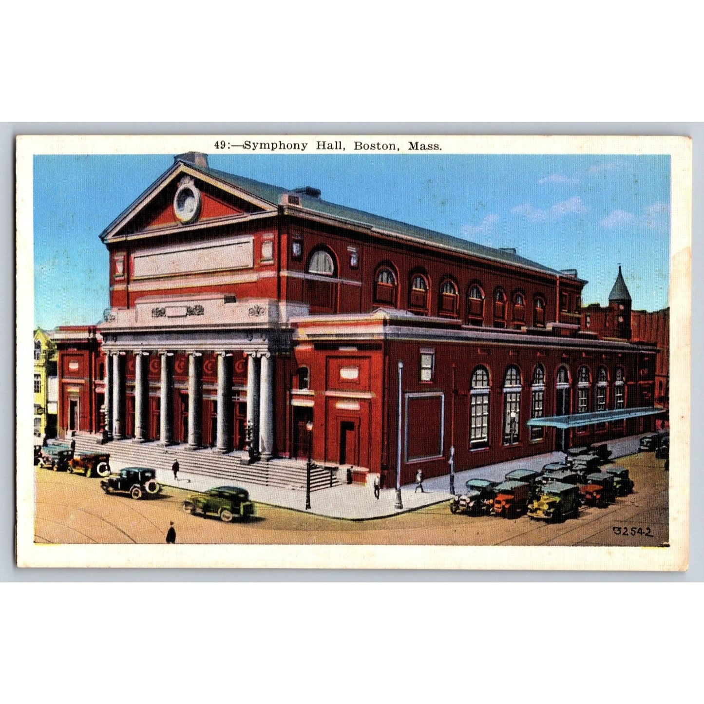Boston MA Massachusetts Symphony Hall United Art Co Divided Back Postcard Unused