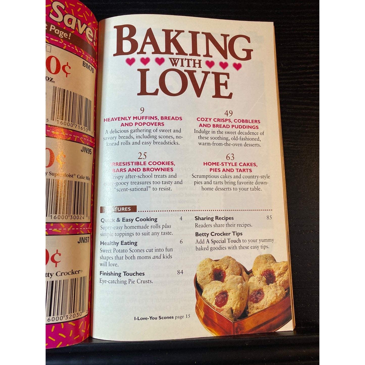Betty Crocker Baking With Love Cookbook Booklet Oct 1993 #85 Recipes & Tips