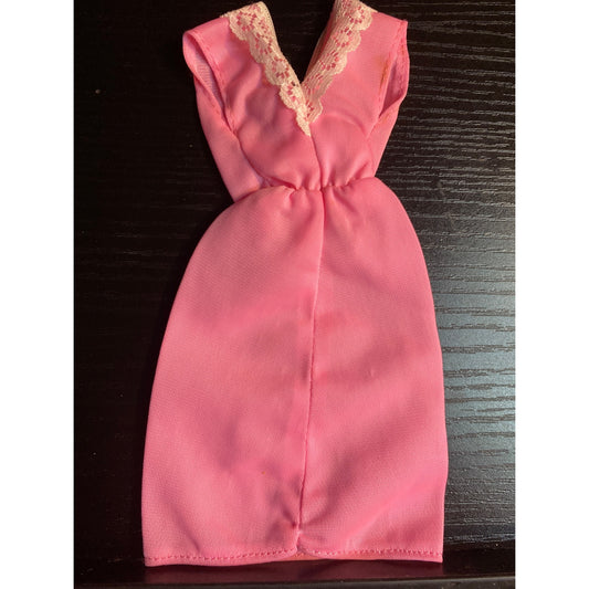 Barbie Fashion Fun Outfit #2091 Pink Dress with White Lace 1985