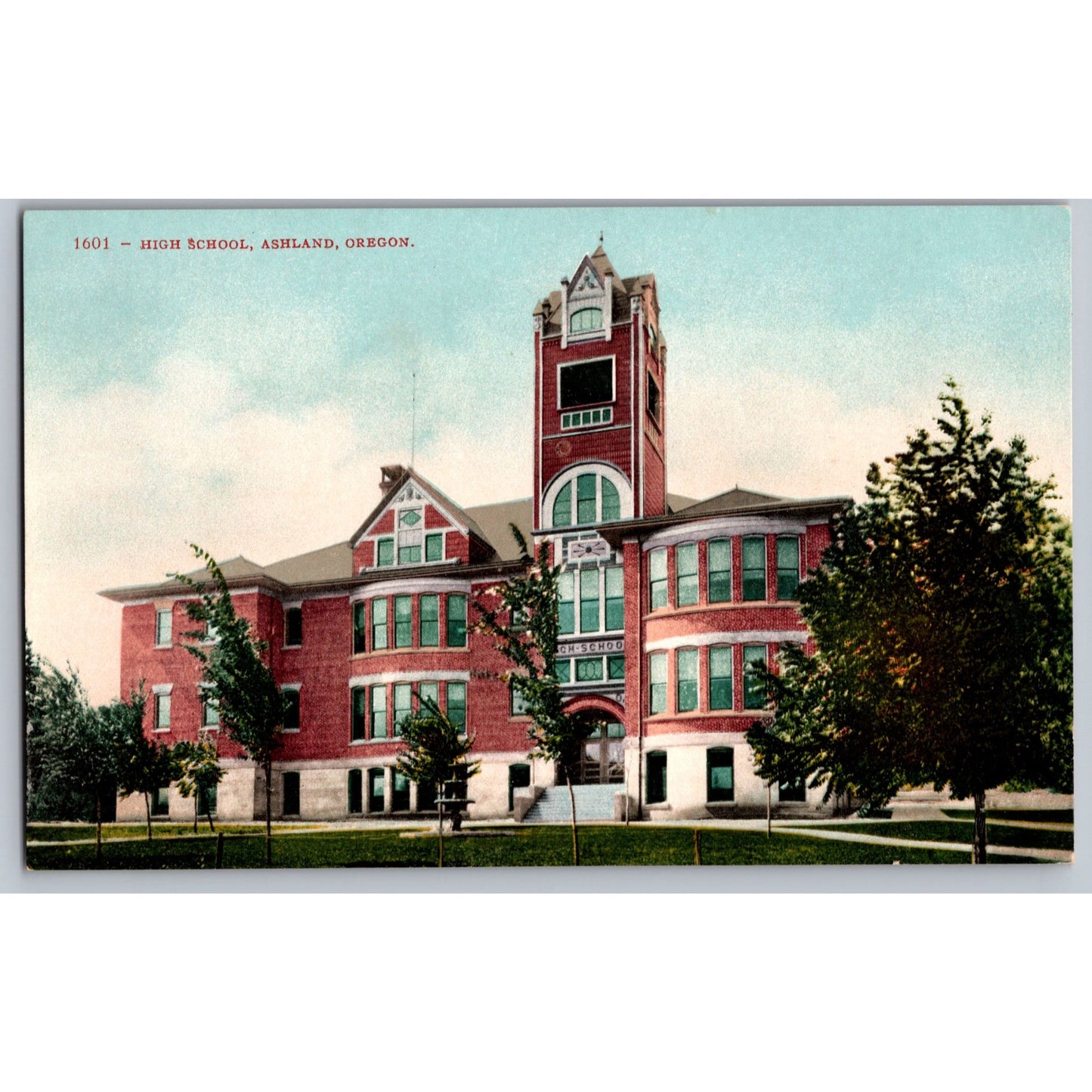 Ashland OR Oregon High School Ashland Divided Back Postcard Mitchell Early 1900s