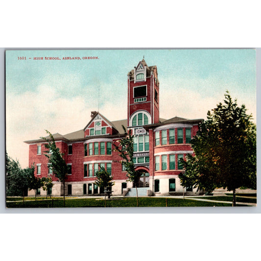 Ashland OR Oregon High School Ashland Divided Back Postcard Mitchell Early 1900s
