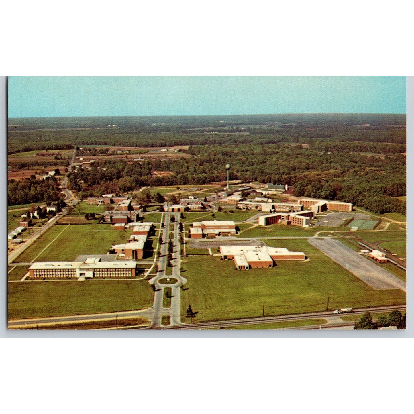 Dover DE Delaware State College Aerial View 1972 Chrome Postcard Unused