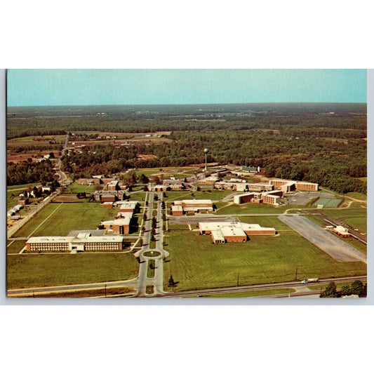 Dover DE Delaware State College Aerial View 1972 Chrome Postcard Unused