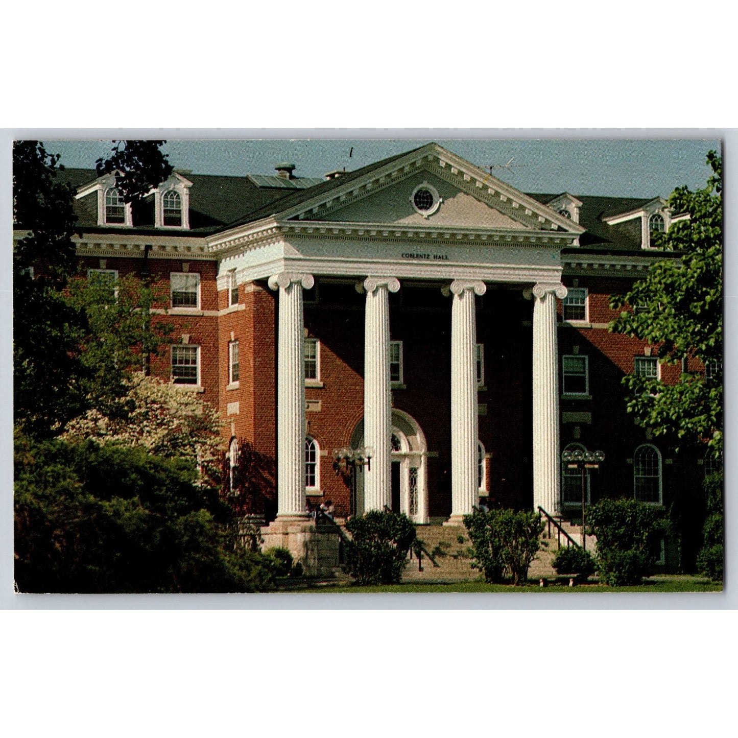 Frederick MD Maryland Hood College Coblentz Hall Chrome Postcard Unused