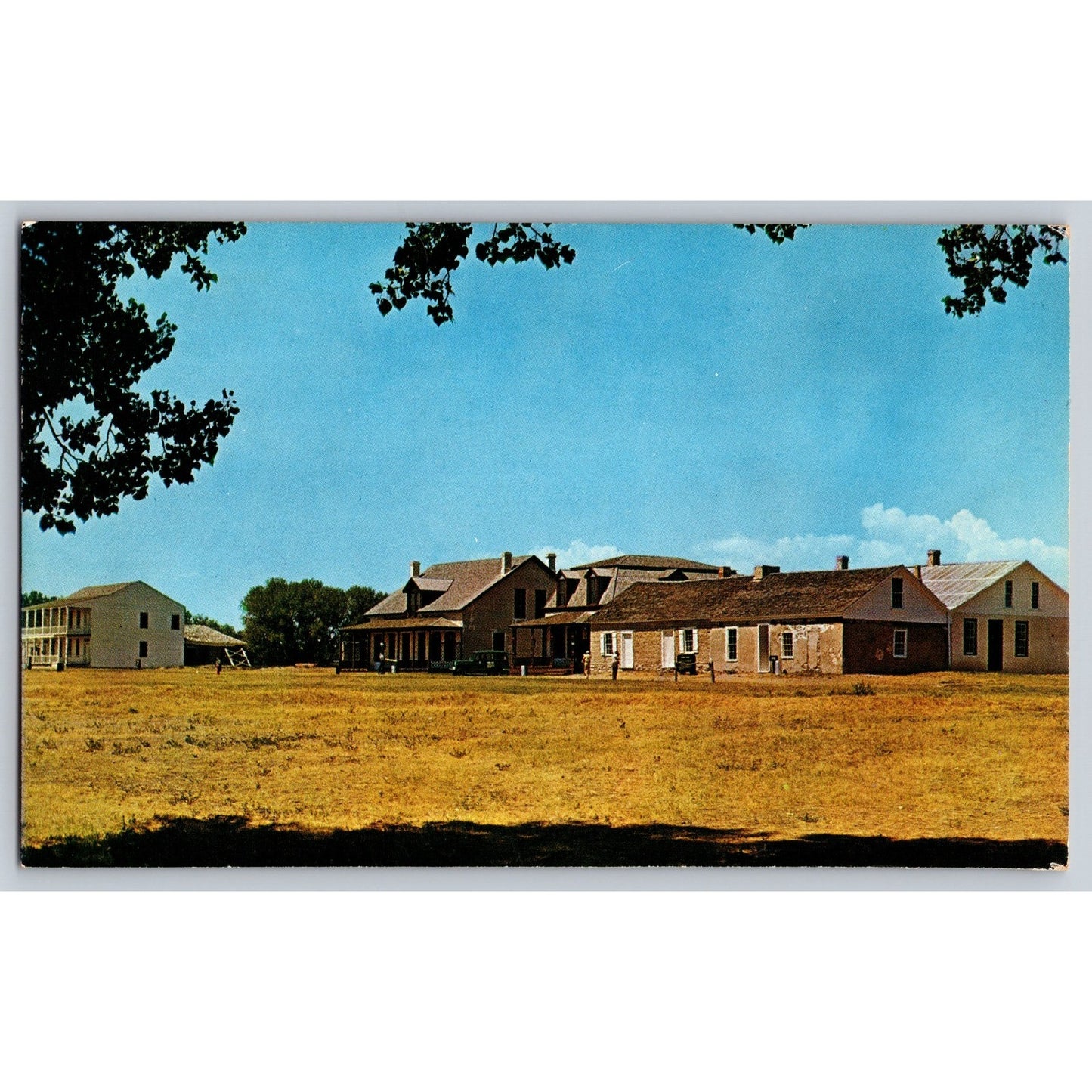 Fort Laramie WY Wyoming Sutter Store Officers Quarters Chrome Postcard Unused