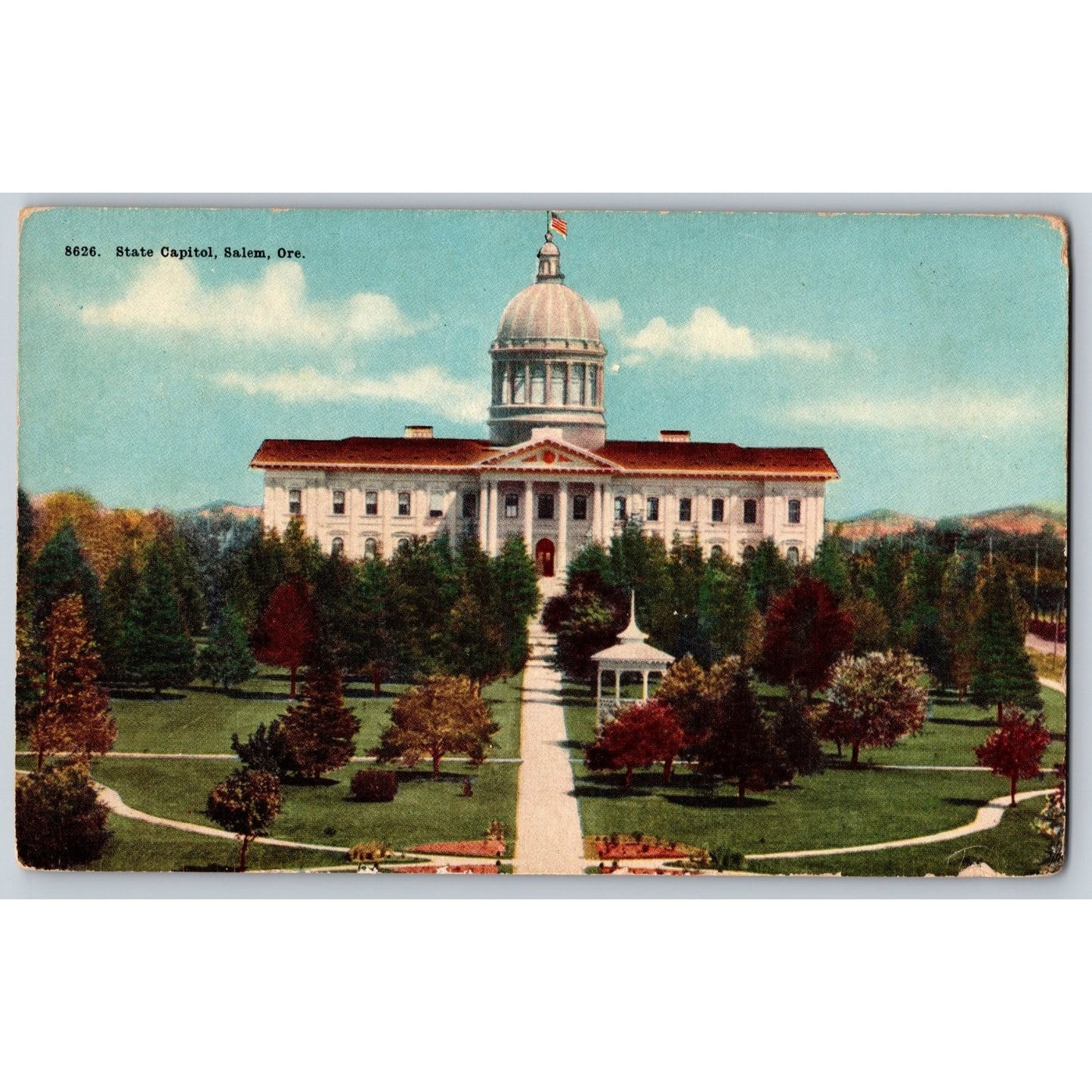 Salem OR Oregon State Capitol Divided Back Postcard Unused Scenic View