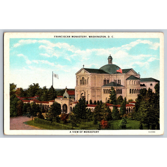Washington DC District of Columbia Franciscan Monastery White Border Postcard